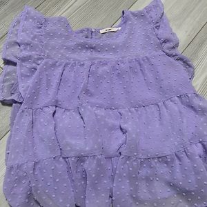 Purple pokadot blouse
